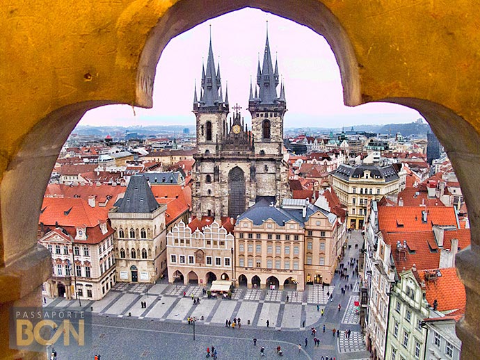 O que fazer em Praga: vista do topo da torre da Prefeitura da Cidade Velha