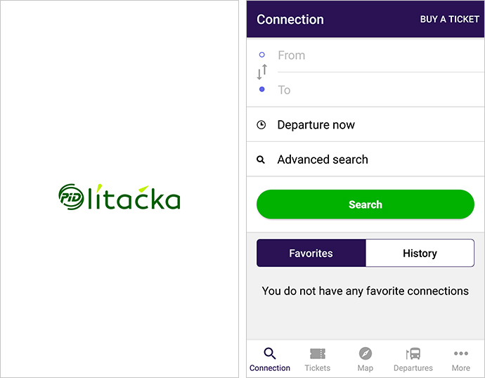 PID Litacka, o aplicativo oficial do transporte público de Praga