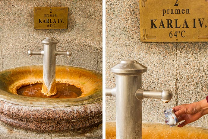 Fontes termais em Karlovy Vary