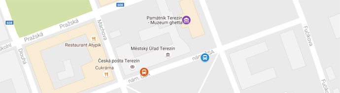 Parada autobusové nadrazi, em Terezín