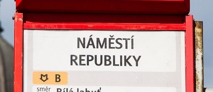 Transporte público em Praga: nomes em paradas